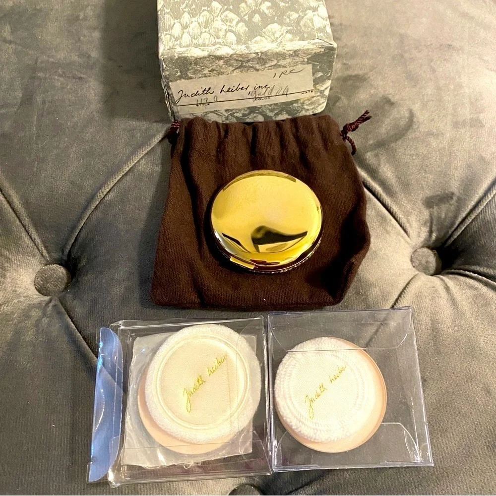 NIB Vintage and Rare Judith Leiber Compact Mirror Swarovski Crystals with Powder
